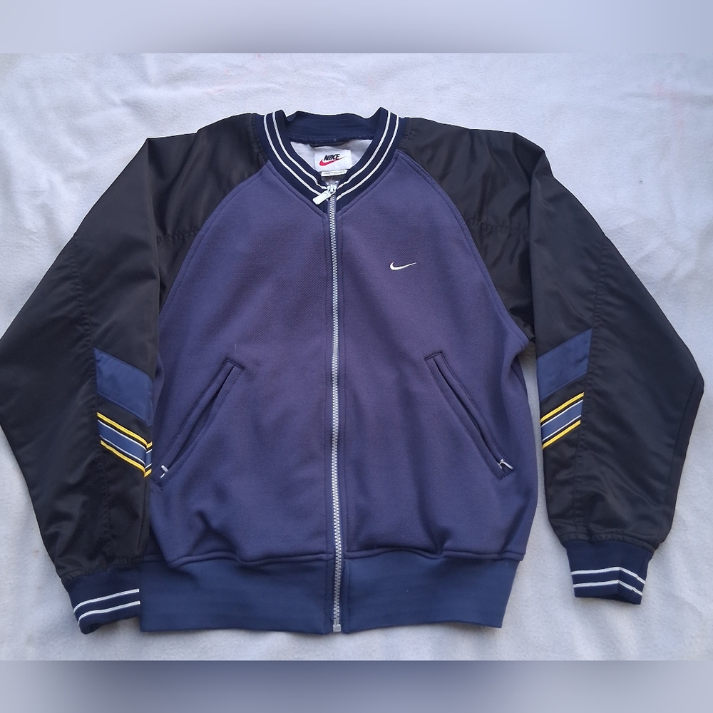 Vintage Black Navy Nike Jacket Made In Thailand Sz.M